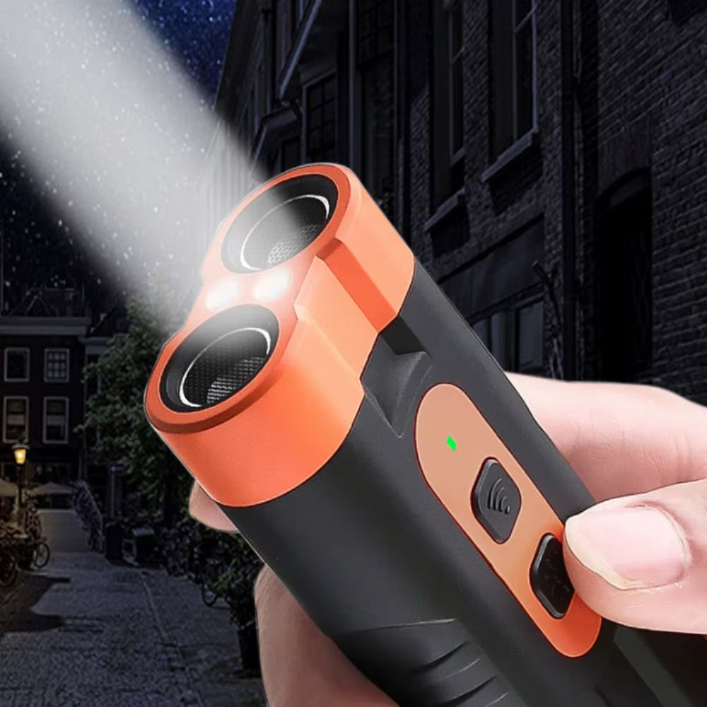 Ultimate Rechargeable Ultrasonic Dog Repeller with Remote Control & LED Flashlight - Your Effective Solution for Anti-Barking Training!
