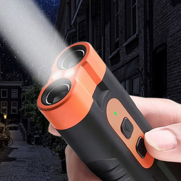 Ultimate Rechargeable Ultrasonic Dog Repeller with Remote Control & LED Flashlight - Your Effective Solution for Anti-Barking Training!