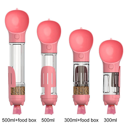 3-in-1 Portable Pet Water Bottle and Food Feeder with Waste Disposal