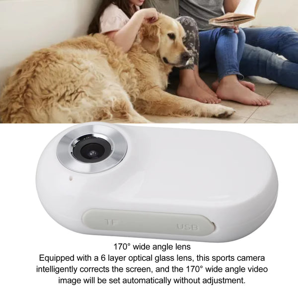 High-Definition Pet Collar Camera with 170° Wide Angle for Capturing Memorable Moments