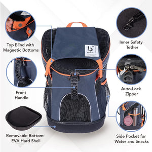 Ultralight-Pro Pet Carrier Backpack, Navy Blue