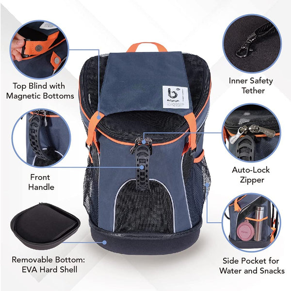 Ultralight-Pro Pet Carrier Backpack, Navy Blue