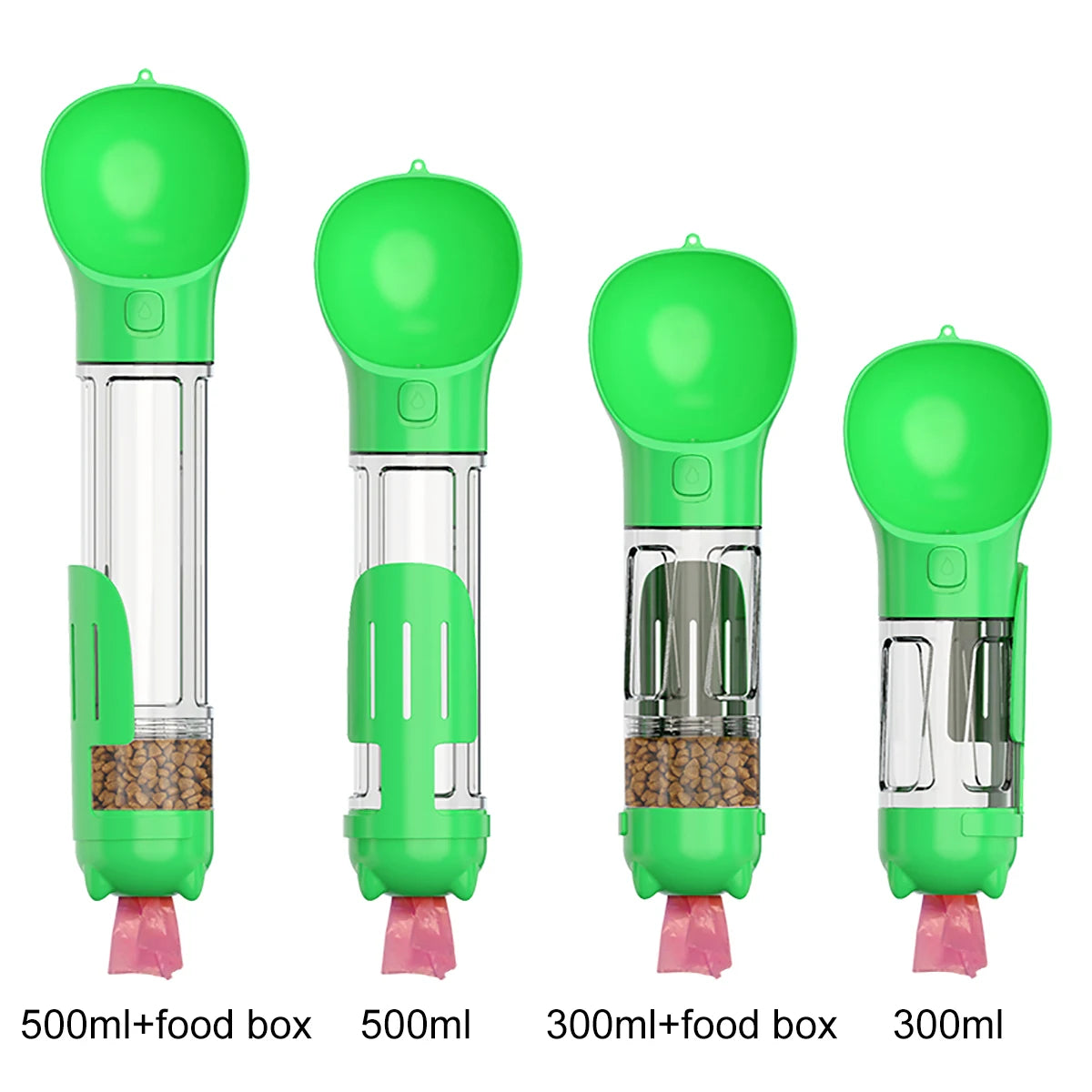 3-in-1 Portable Pet Water Bottle and Food Feeder with Waste Disposal