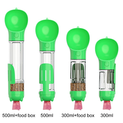 3-in-1 Portable Pet Water Bottle and Food Feeder with Waste Disposal