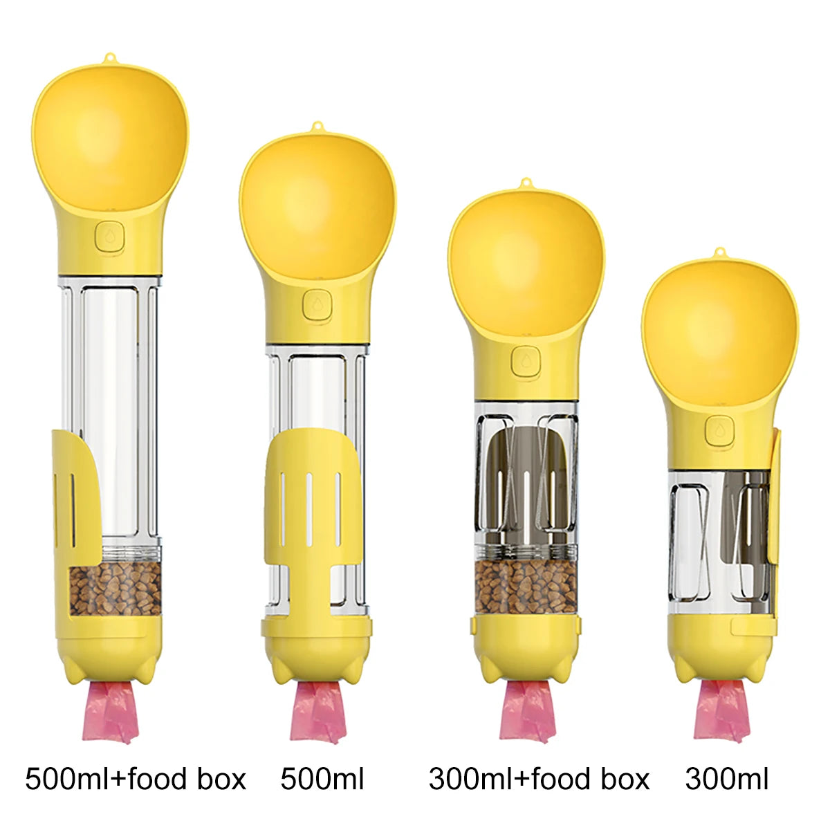 3-in-1 Portable Pet Water Bottle and Food Feeder with Waste Disposal