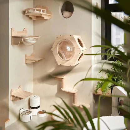 Purrfectly Elevated: The Wall-Mounted Cat Hammock Bed for Your Feline Acrobats