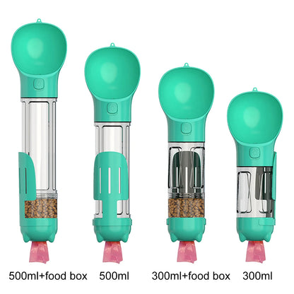3-in-1 Portable Pet Water Bottle and Food Feeder with Waste Disposal
