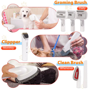 Ultimate Dog Grooming Vacuum Kit with Low Noise Technology and Powerful Suction