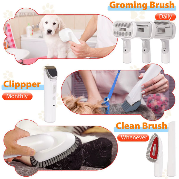 Ultimate Dog Grooming Vacuum Kit with Low Noise Technology and Powerful Suction