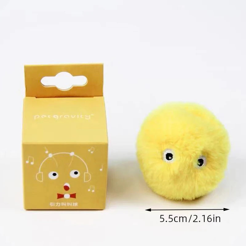 Interactive Plush Smart Cat Toy Ball with Sound and Catnip Training Features