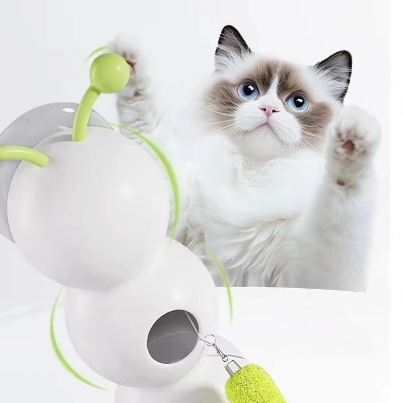 Exciting Interactive Rechargeable Caterpillar Cat Toy - Motion-Activated Wack-a-Worm Teaser for Endless Feline Fun!