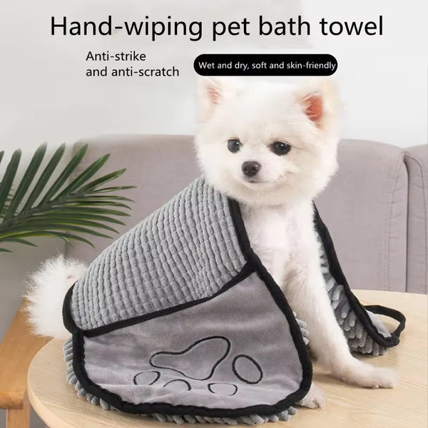 Super Absorbent Pet Bath Towel for Quick Drying and Comfort