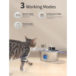 Automatic Pet Water Feeder with Wireless Charging - Ideal for Cats, Dogs, and Small Animals