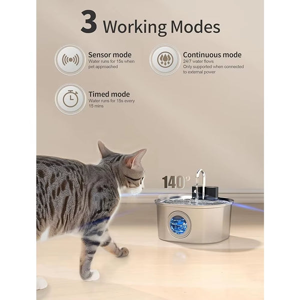 Automatic Pet Water Feeder with Wireless Charging - Ideal for Cats, Dogs, and Small Animals