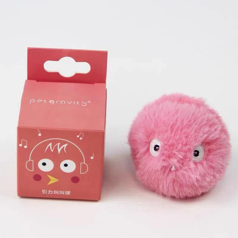 Interactive Plush Smart Cat Toy Ball with Sound and Catnip Training Features