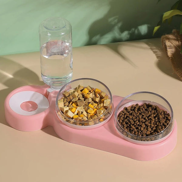 Elevate Your Pet's Hydration with the Stylish Pet Double Bowl Water Fountain