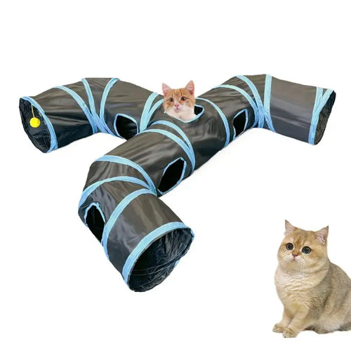 Delightful Cat Tunnel Tube for Indoor Play - Fun, Foldable, and Functional