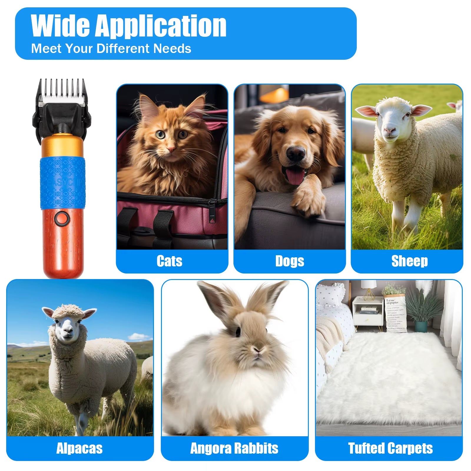 Electric Dog Hair Trimmer - Professional Grooming Tool for Pets