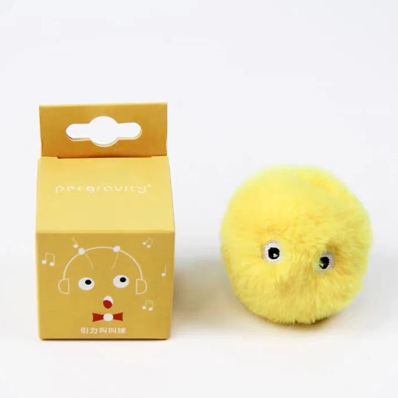 Interactive Plush Smart Cat Toy Ball with Sound and Catnip Training Features