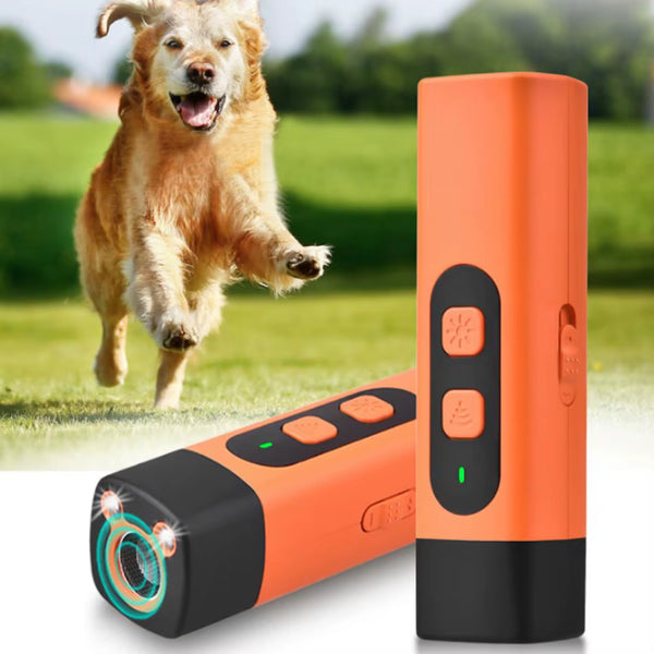 Ultimate Rechargeable Ultrasonic Dog Repeller with Remote Control & LED Flashlight - Your Effective Solution for Anti-Barking Training!