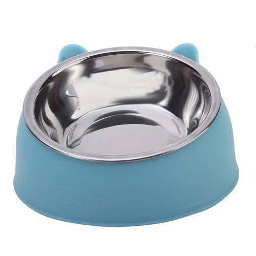 Premium Stainless Steel Cat Bowl - Durable and Stylish Feeding Solution for Your Feline Friend