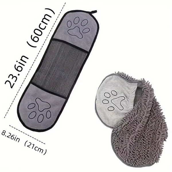 Super Absorbent Pet Bath Towel for Quick Drying and Comfort