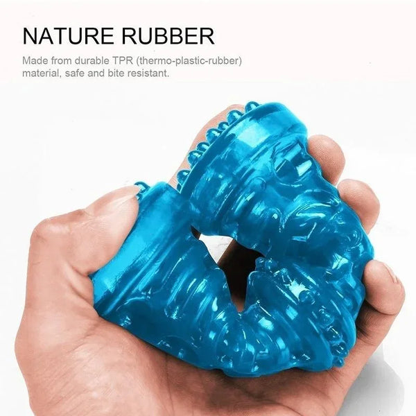 Durable Rubber Chew Toy for Dogs - Promotes Dental Health and Fun Playtime