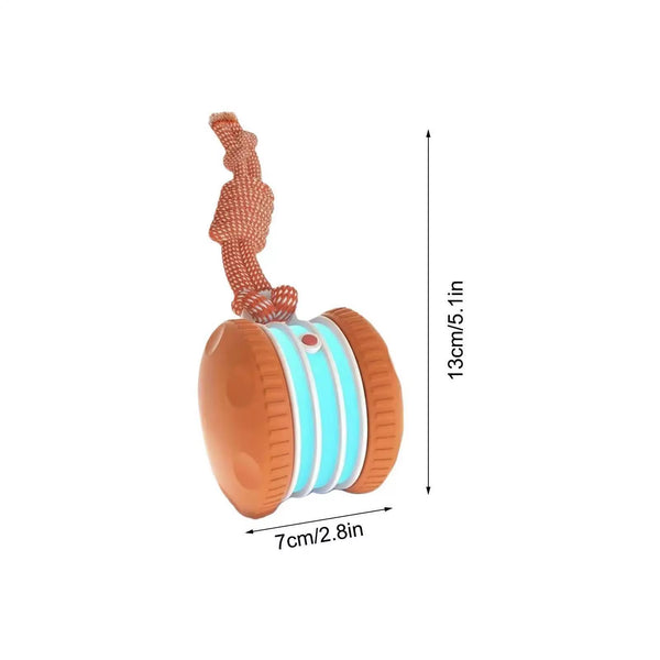 Interactive Dog Toys Smart Rolling Ball with Rope Motion Activated Automatic Moving Squeaky Dog Training Puppy Chew Toy Balls