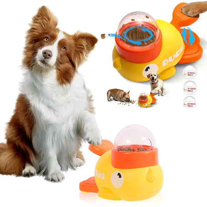 Delight Your Pets with the Cartoon Duck Puzzle Feeder - Interactive Snack Dispenser for Dogs & Cats