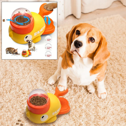 Delight Your Pets with the Cartoon Duck Puzzle Feeder - Interactive Snack Dispenser for Dogs & Cats