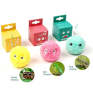 Interactive Plush Smart Cat Toy Ball with Sound and Catnip Training Features