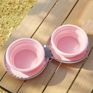 Dual-Function Foldable Silicone Dog Bowl for Travel and Outdoor Adventures