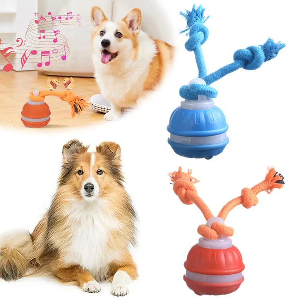 Exciting Interactive Motion-Activated Dog Toy Ball with Rope - Ideal for Indoor Fun and Puppy Training!