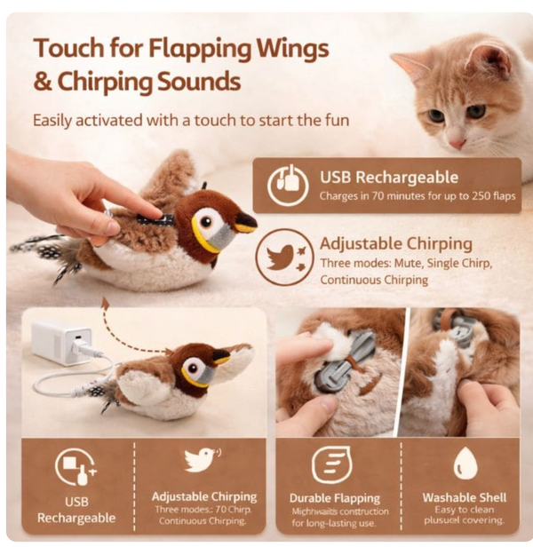 Royal Flapping Bird™ — Interactive Cat Toy