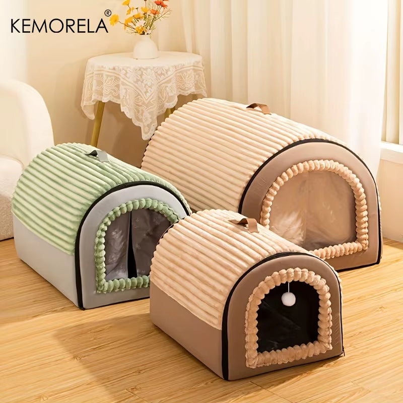 Cozy Thickened Enclosed Pet Bed for Ultimate Comfort and Style