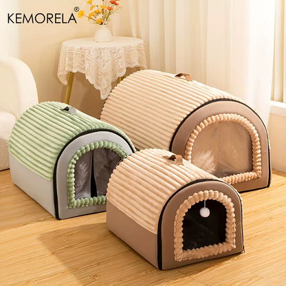 Cozy Thickened Enclosed Pet Bed for Ultimate Comfort and Style