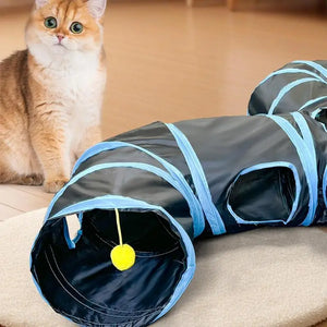 Delightful Cat Tunnel Tube for Indoor Play - Fun, Foldable, and Functional