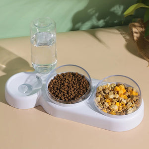 Elevate Your Pet's Hydration with the Stylish Pet Double Bowl Water Fountain