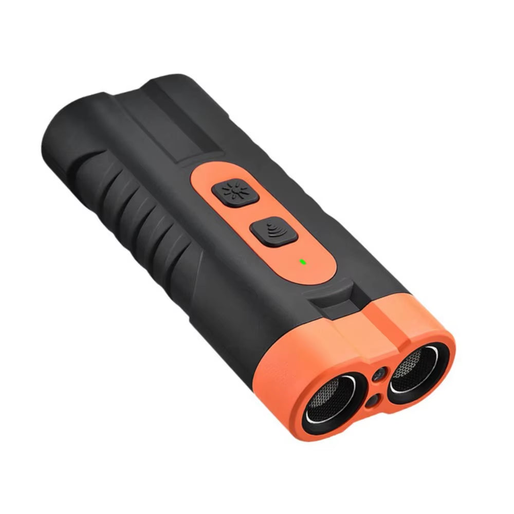 Ultimate Rechargeable Ultrasonic Dog Repeller with Remote Control & LED Flashlight - Your Effective Solution for Anti-Barking Training!