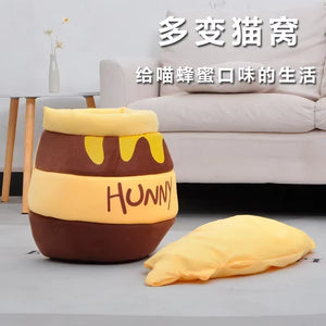 The Purr-fectly Cozy Thickened Honey Jar Cat Bed for Your Feline Royalty