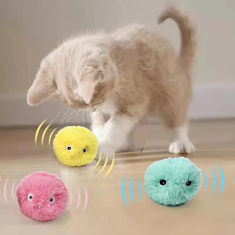 Interactive Plush Smart Cat Toy Ball with Sound and Catnip Training Features