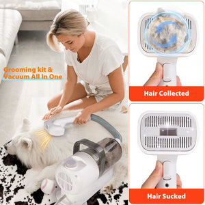 Ultimate Dog Grooming Vacuum Kit with Low Noise Technology and Powerful Suction