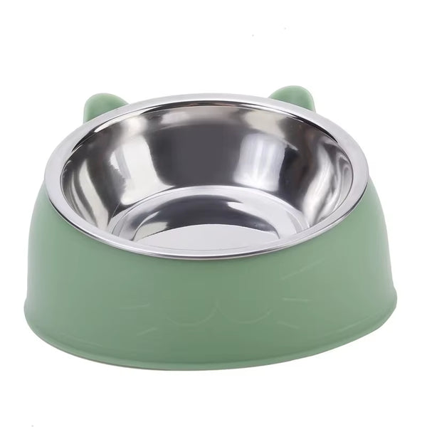 Premium Stainless Steel Cat Bowl - Durable and Stylish Feeding Solution for Your Feline Friend