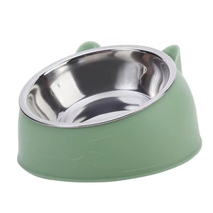 Premium Stainless Steel Cat Bowl - Durable and Stylish Feeding Solution for Your Feline Friend