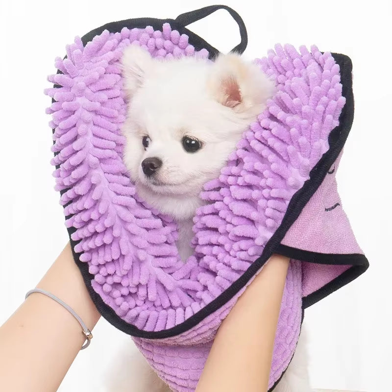 Super Absorbent Pet Bath Towel for Quick Drying and Comfort