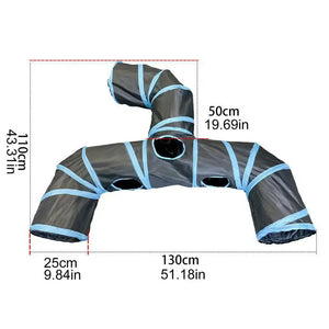 Delightful Cat Tunnel Tube for Indoor Play - Fun, Foldable, and Functional