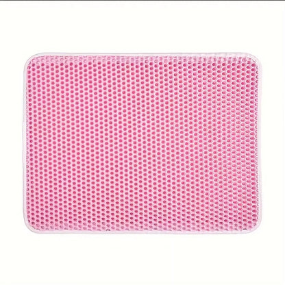 Revolutionary Large Cat Litter Mat - Advanced Honeycomb Design for Effortless Cleanup and Ultimate Comfort