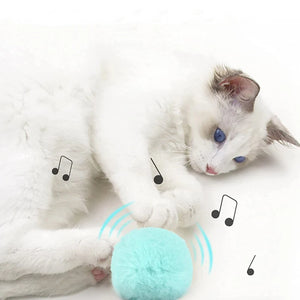 Interactive Plush Smart Cat Toy Ball with Sound and Catnip Training Features