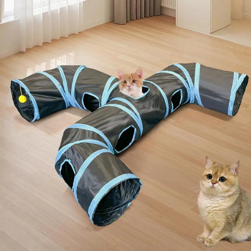 Delightful Cat Tunnel Tube for Indoor Play - Fun, Foldable, and Functional