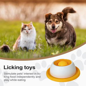 Pet Licking Mat Slow Feeder Lick Toys Interactive Cat Dog Toys Food Dispenser for Pet Training Clean Tongue Snack Bowl Licking